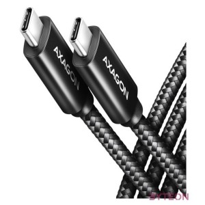 Axagon BUCM2-CM15AB 1,5m USB C fekete adat- és töltőkábel