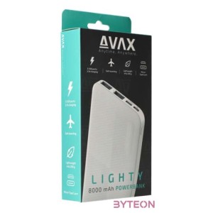 Avax PB103W LIGHTY 8000mAh fehér powerbank