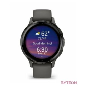 Garmin Venu 3S szürke, szürke kerettel, szilikon szíjjal okosóra