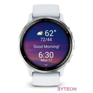 Garmin Venu 3 homokkő, ezüst kerettel, szilikon szíjjal okosóra