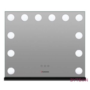 Humanas HS HM02 LED világítással fekete sminktükör