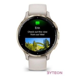 Garmin Venu 3S elefántcsont krémarany, szilikon szíjjal okosóra