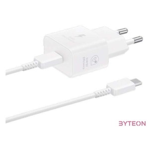 Samsung EP-T2510XWEGEU 25W fehér hálózati töltő  Type-C kábel