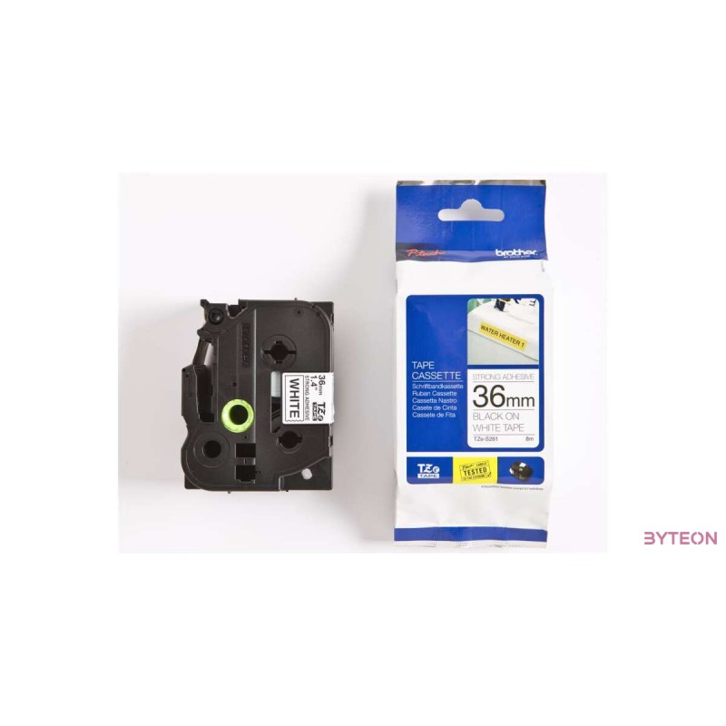 Brother TZE-S261 (36mm, 8m) laminált szalag - Fehér
