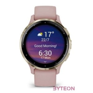 Garmin Venu 3S rózsa krémarany, szilikon szíjjal okosóra