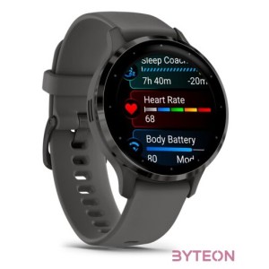 Garmin Venu 3S szürke, szürke kerettel, szilikon szíjjal okosóra