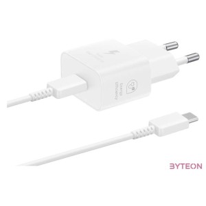 Samsung EP-T2510XWEGEU 25W fehér hálózati töltő  Type-C kábel