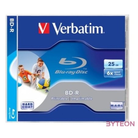 VERBATIM BRV-6N  BD-R nyomtatható normál tokos Blu-Ray lemez