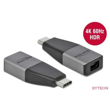 Delock 64121 USB Type-C apa  mini DisplayPort anya 4K 60Hz kompakt adapter