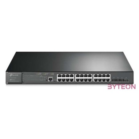 TP-Link TL-SG3428XMP JetStream 24xGbE PoE LAN 4x10GbE SFP port L2 menedzselhető PoE switch