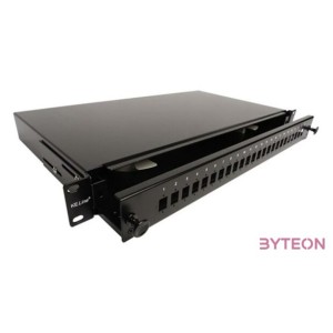 KE-Line RAB-FO-X47-SL Kihúzható patch panel, 1U, 24xSC, LC duplex, E2000 toldó számára