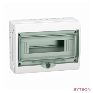 Schneider 13444 Kaedra 1x12 modul,falon kívüli,átlátszó ajtó,szürke mini elosztó