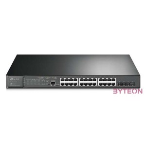 TP-Link TL-SG3428X JetStream 24xGbE LAN 4x10GbE SFP port L2 menedzselhető switch
