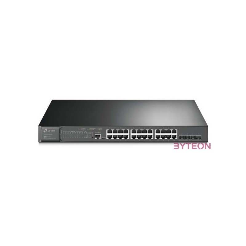 TP-Link TL-SG3428X JetStream 24xGbE LAN 4x10GbE SFP port L2 menedzselhető switch
