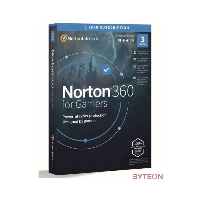 Norton 360 for gamers 50GB HUN 1 Felhasználó 3 gép 1 éves dobozos vírusirtó szoftver