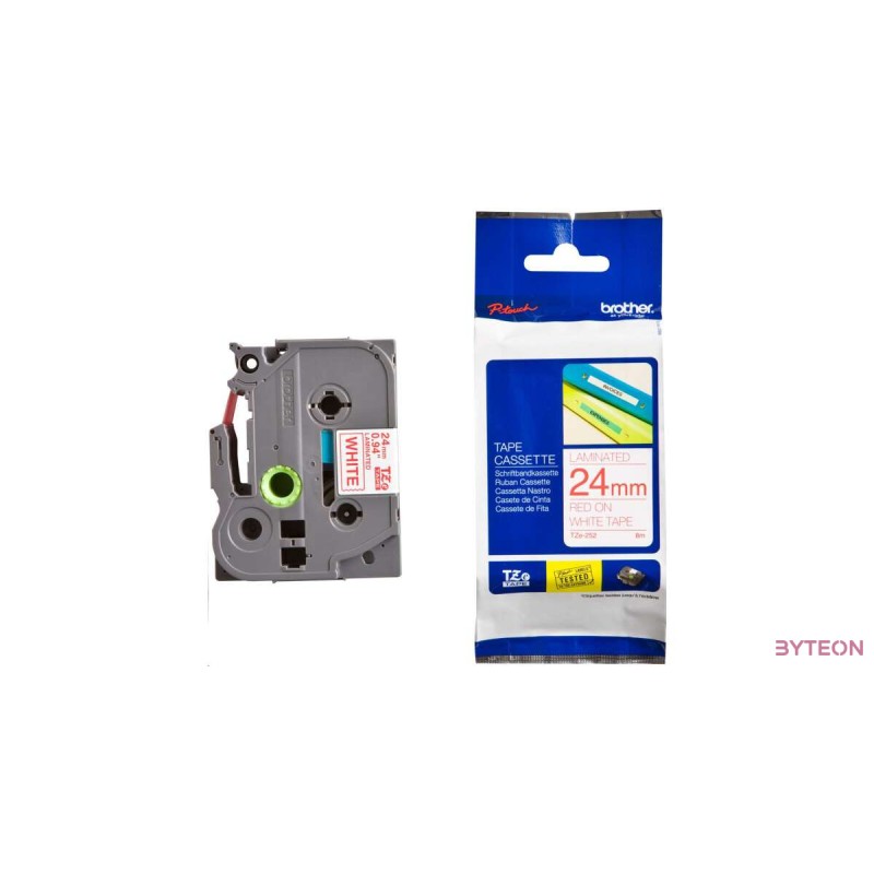 Brother TZE-252 (24mm, 8m) laminált szalag - Fehér