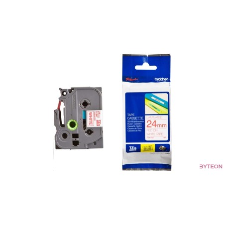 Brother TZE-252 (24mm, 8m) laminált szalag - Fehér