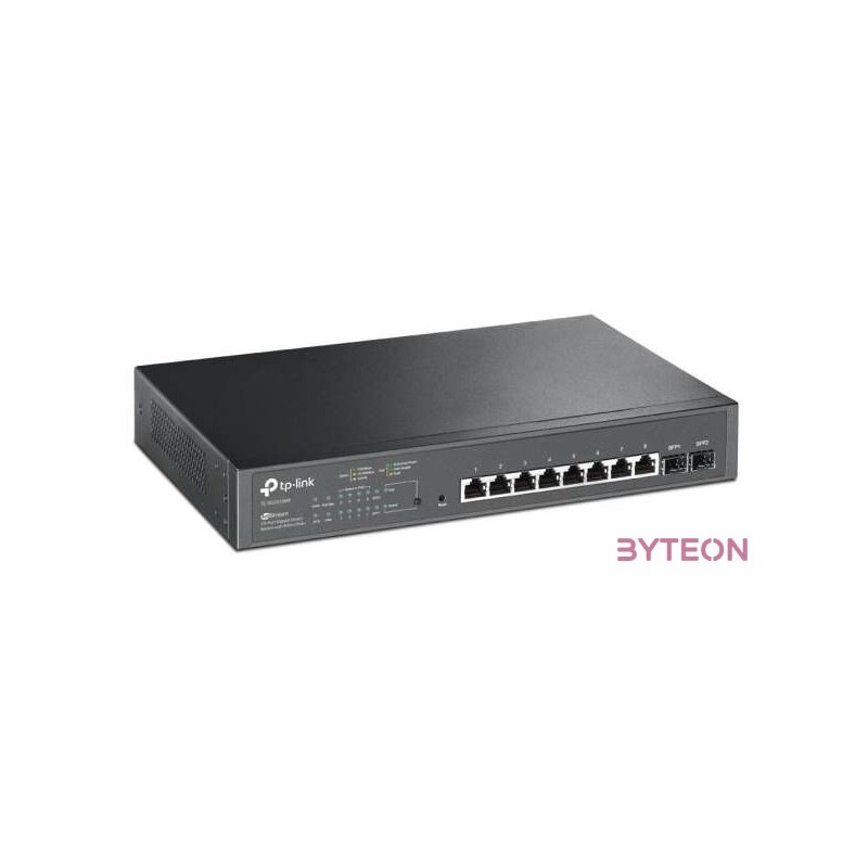 TP-Link TL-SG2210MP JetStream 8xGbE PoE LAN 2xGbE SFP port smart menedzselhető PoE switch