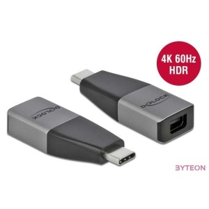 Delock 64121 USB Type-C apa  mini DisplayPort anya 4K 60Hz kompakt adapter