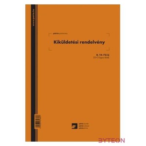 B.18-73,UJ A4 25x2lapos álló Kiküldetési rendelvény nyomtatvány