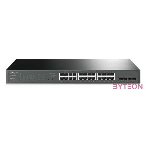 TP-Link TL-SG2428P JetStream 24xGbE PoE LAN 4xGbE SFP port smart menedzselhető PoE switch