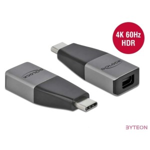 Delock 64121 USB Type-C apa  mini DisplayPort anya 4K 60Hz kompakt adapter