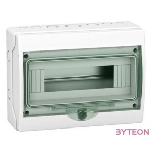 Schneider 13444 Kaedra 1x12 modul,falon kívüli,átlátszó ajtó,szürke mini elosztó