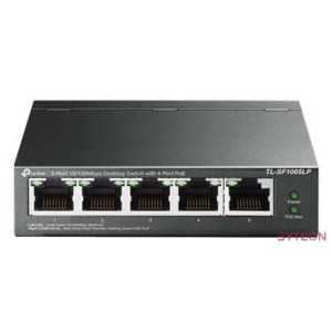 TP-Link TL-SF1005LP 5x10,100Mbps LAN port 4xPoE nem menedzelhető asztali switch
