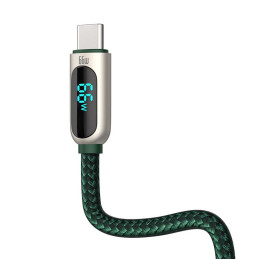 Baseus kijelzőkábel USB Type-C-hez, 66W, 2m (zöld)