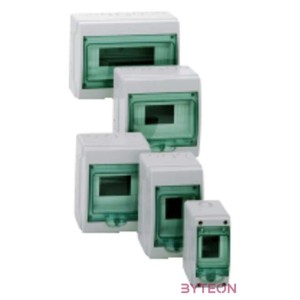 Schneider 13444 Kaedra 1x12 modul,falon kívüli,átlátszó ajtó,szürke mini elosztó