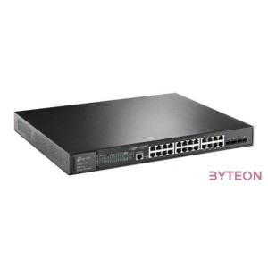 TP-Link TL-SG3428XMP JetStream 24xGbE PoE LAN 4x10GbE SFP port L2 menedzselhető PoE switch