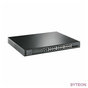 TP-Link TL-SG3428XMP JetStream 24xGbE PoE LAN 4x10GbE SFP port L2 menedzselhető PoE switch
