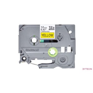 Brother TZE-631S (12mm, 4m) laminált szalag - Sárga