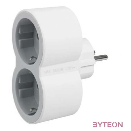 Legrand 694516 kettős 16A fehér-szürke 2PF elosztó biztonsági zsaluval