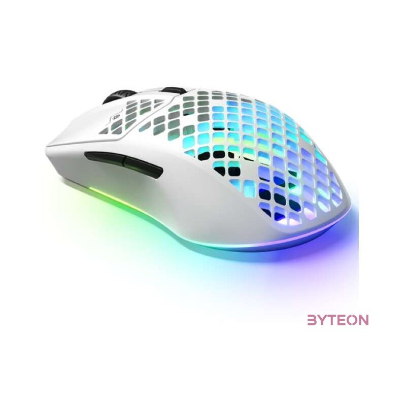 SteelSeries Aerox 3 (2022) Snow wireless fehér optikai gamer egér