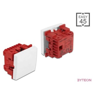 Delock 81360 Easy 45 45x45mm kétpólusú,egyirányú fehér egyes kapcsoló