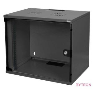 DIGITUS SOHO19 7U 370x540x400mm lapraszerelt fekete fali rack szekrény