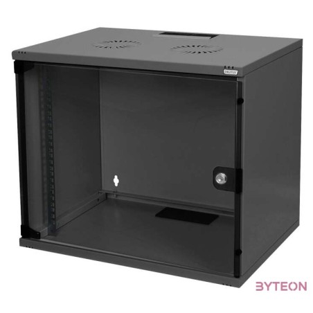 DIGITUS SOHO19 7U 370x540x400mm lapraszerelt fekete fali rack szekrény