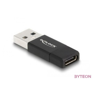 Delock 60001 USB-A 3.2 Gen2 apa - USB-C anya fekete adapter