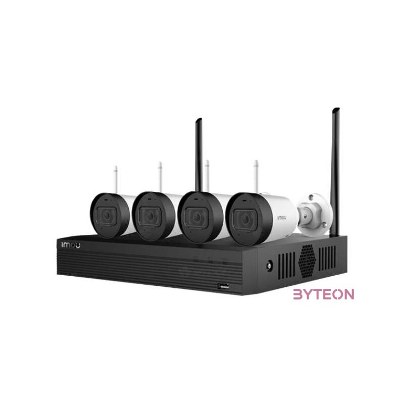 IMOU 4db wifi 2MP Full-Color csőkamerával,1 db 4 csatornás Wifis hálózati rögzítő,1TB HDD vezeték nélküli megfigyelő sze