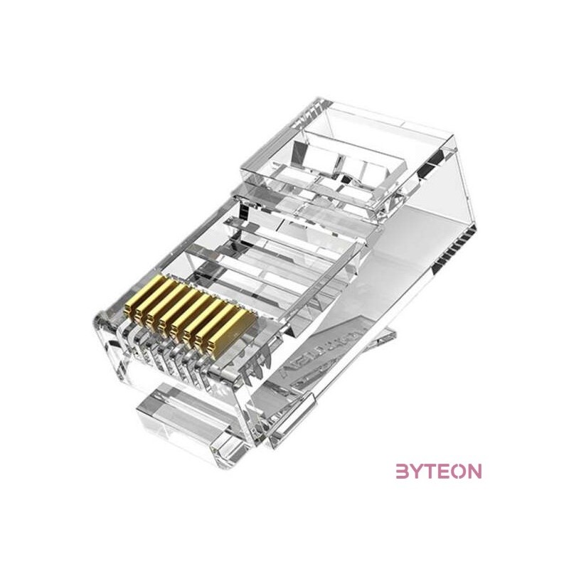 Modular Plug RJ45 Cat.6 UTP Connector Vention IDDR0-10 Transparent 10 pcs.