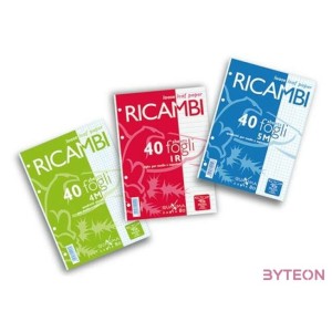 Pigna Ricambi A5 40 lapos fehér vonalas gyűrűs könyv betét