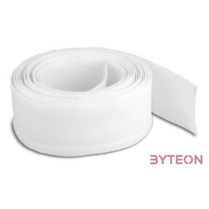 Delock 20817 5mx19mm fehér tépőzáras fonott kábelharisnya