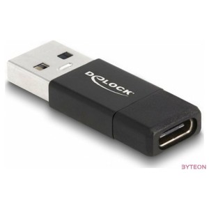 Delock 60001 USB-A 3.2 Gen2 apa - USB-C anya fekete adapter