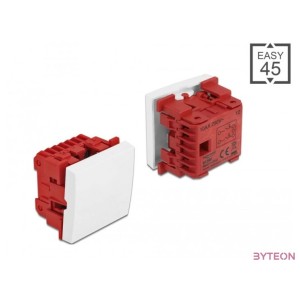 Delock 81360 Easy 45 45x45mm kétpólusú,egyirányú fehér egyes kapcsoló