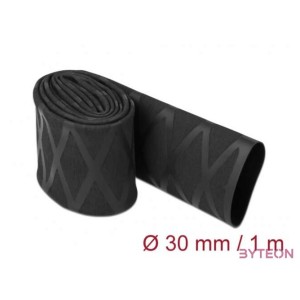 Delock 19596 1mx30mm csúszásmentes X-mintás fekete zsugorcső