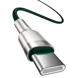 Baseus Cafule USB-C – USB-C kábel, 100 W, 2 m (zöld)