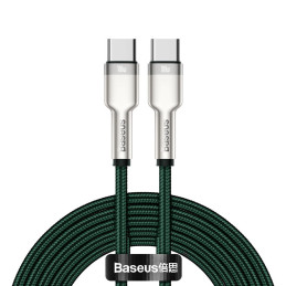 Baseus Cafule USB-C – USB-C kábel, 100 W, 2 m (zöld)