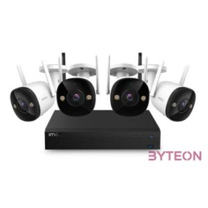 IMOU 4db wifi 2MP Full-Color csőkamerával,1 db 4 csatornás Wifis hálózati rögzítő,1TB HDD vezeték nélküli megfigyelő sze