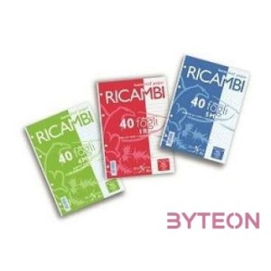 Pigna Ricambi A5 40 lapos fehér vonalas gyűrűs könyv betét